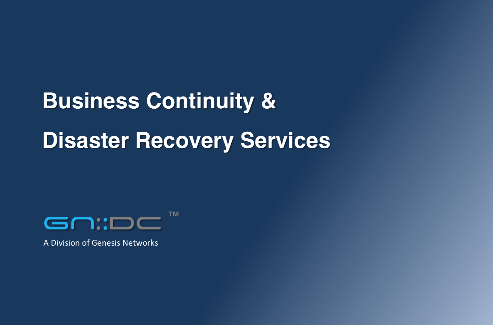 Business Continuity & Disaster Recovery Services